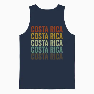 Cook Islands Retro Vintage Unisex Tank Top - Navy