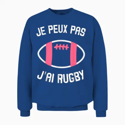 Je Peux Pas J'ai Rugby Women's Gift Unisex Sweatshirt - Royal