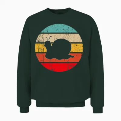Snail Retro Unisex Sweatshirt - Forest