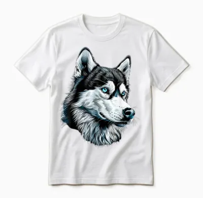 Husky Dog Lover Dog I Love Siberian Huskys T-Shirt, Black Unisex T-Shirt - White