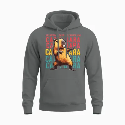 Je M'en Fous Je Suis Un Capybara - Cute Capybara T-Shirt, White, S Unisex Hoodie - Graphite Heather