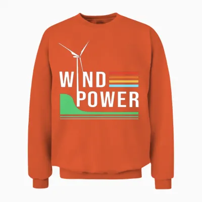 Wind Energy Environment Wind Power Unisex Sweatshirt - Orange