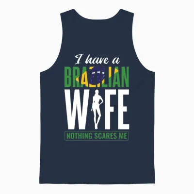 Brazilian Flag Brazil Unisex Tank Top - Navy