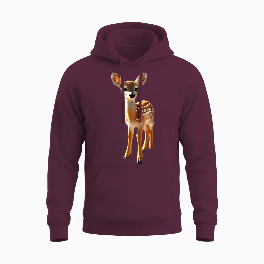 Reh Für Rehkitz Liebhaber Rehbock Rehe Kitz Hirsch Süßes Reh Unisex Hoodie in Maroon