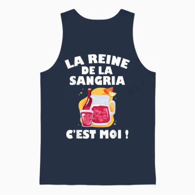 Queen of the Sangria | Alcohol Aperitif | Spanish Specialty Unisex Tank Top - Navy