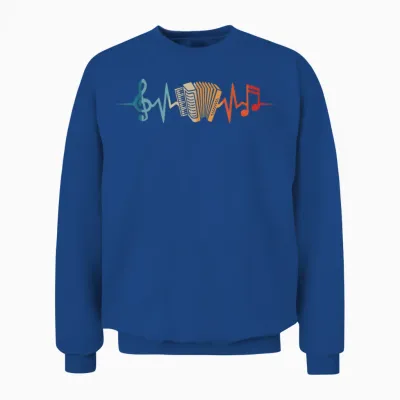 Harmonika Akkordeonist Herzschlag Musiker Akkordeon Unisex Sweatshirt - Royal