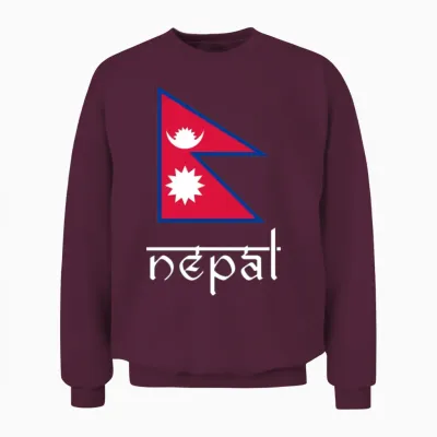 Nepal Flag, Nepalese Nepal Unisex Sweatshirt - Maroon