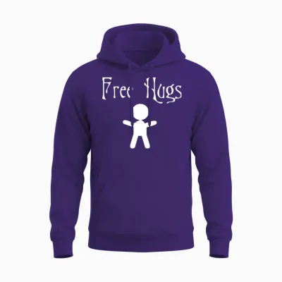 Free Hugs Funny Unisex Hoodie - Purple