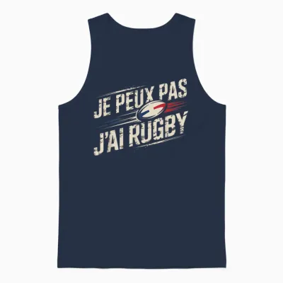 Xv De France Rugby Child I Can Not I Have Rugby Man Unisex Tank Top - Navy