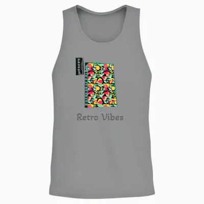 Retro Vibes Unisex Tank Top - Sport Grey