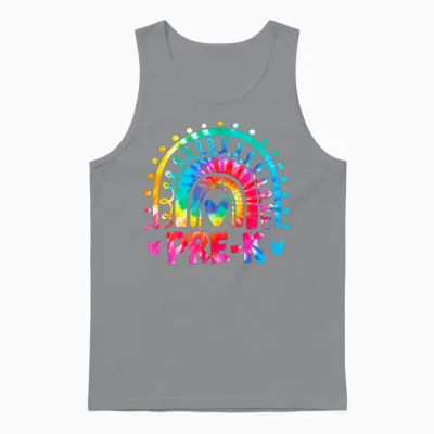 Tie Dye Prek Teacher Rainbow Preschool Back To Unisex Tank Top - Sport Grey