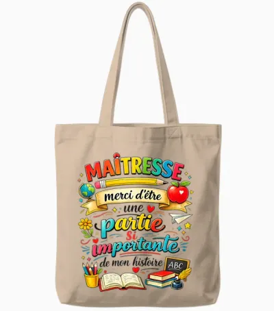 Teacher Gift School End Year Thank You Teacher Original Tote Bags - Natural