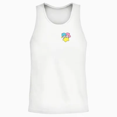 Little Twin Stars Dream Galaxy Pocket Unisex Tank Top - White