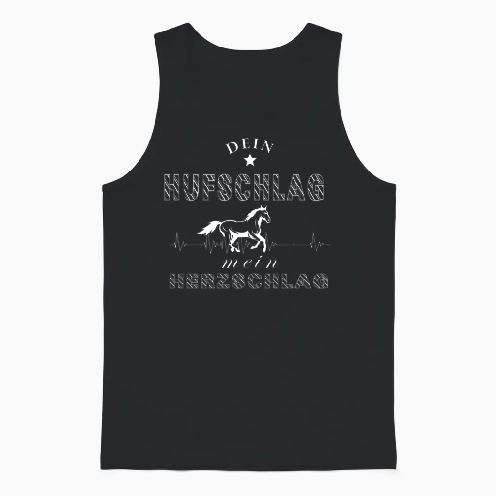 Horse Logo - Lovers Unisex Tank Top in Black
