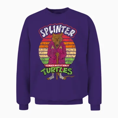 Mademark X Teenage Mutant Ninja Turtles - Teenage Mutant Ninja Turtles Splinter Ready for Action Unisex Sweatshirt - Purple