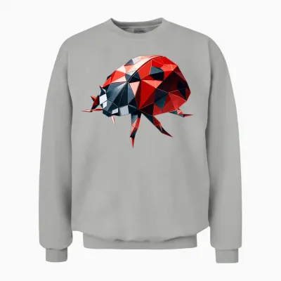 Origami Art Ladybug Insects Ladybugs Unisex Sweatshirt - Ash