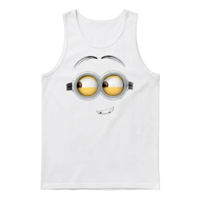 Minions Dave Face Costume Unisex Tank Top - White