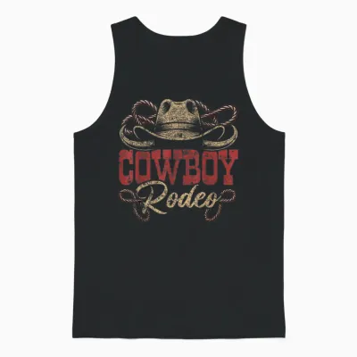 Cowboy Rodeo Wild West Rodeo Howdy Western Southern Country Unisex Tank Top - Black