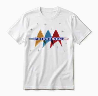 Star Trek: the Original Series Live Long and Prosper Deltas Unisex T-Shirt - White