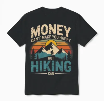 Hiking Lover Unisex T-Shirt - Black