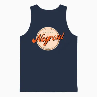 Negroni I Classic Italian Gin Cocktail Drink Leave Me Aloni Unisex Tank Top - Navy