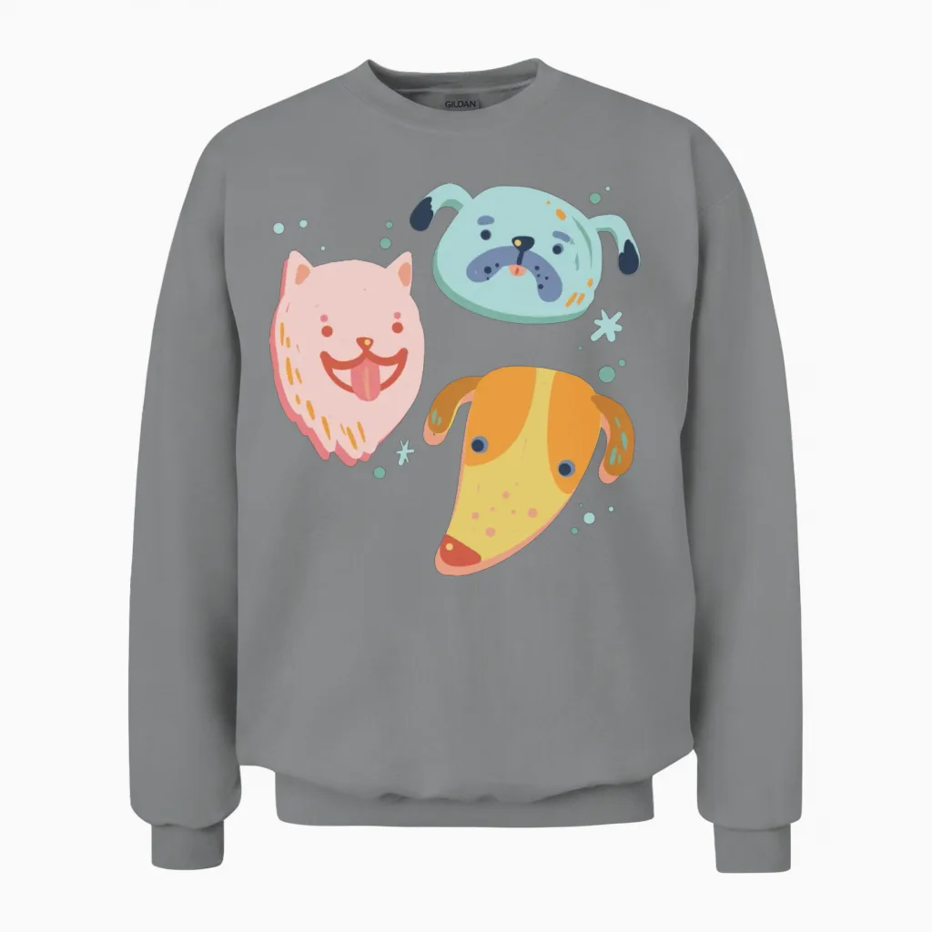 Group of Dogs - Dog Lovers Unisex Sweatshirt in Sport Grey
