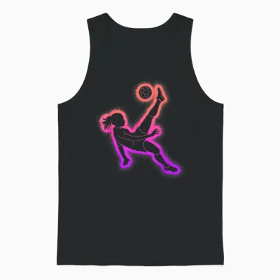 Football Girl's Women's Football T-Shirt, Black Unisex Tank Top - Black