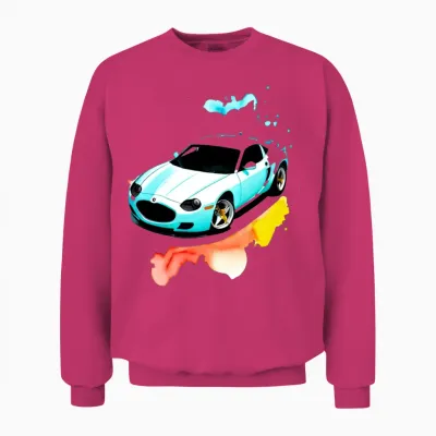Running Car Unisex Sweatshirt - Heliconia