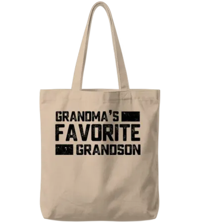 Grandma S Favorite Grandson Tote Bags - Natural