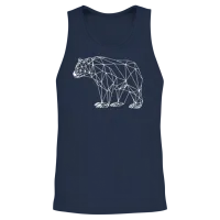 Line Art Fox — Wildlife Unisex Tank Top - Navy – 2