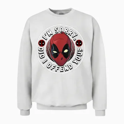 Marvel Deadpool I'm Sorry Did I Offend You Unisex Sweatshirt - White