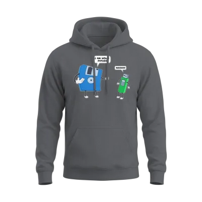 Computer Engineering Father & Son Floppy Disk Gift Unisex Hoodie - Charcoal