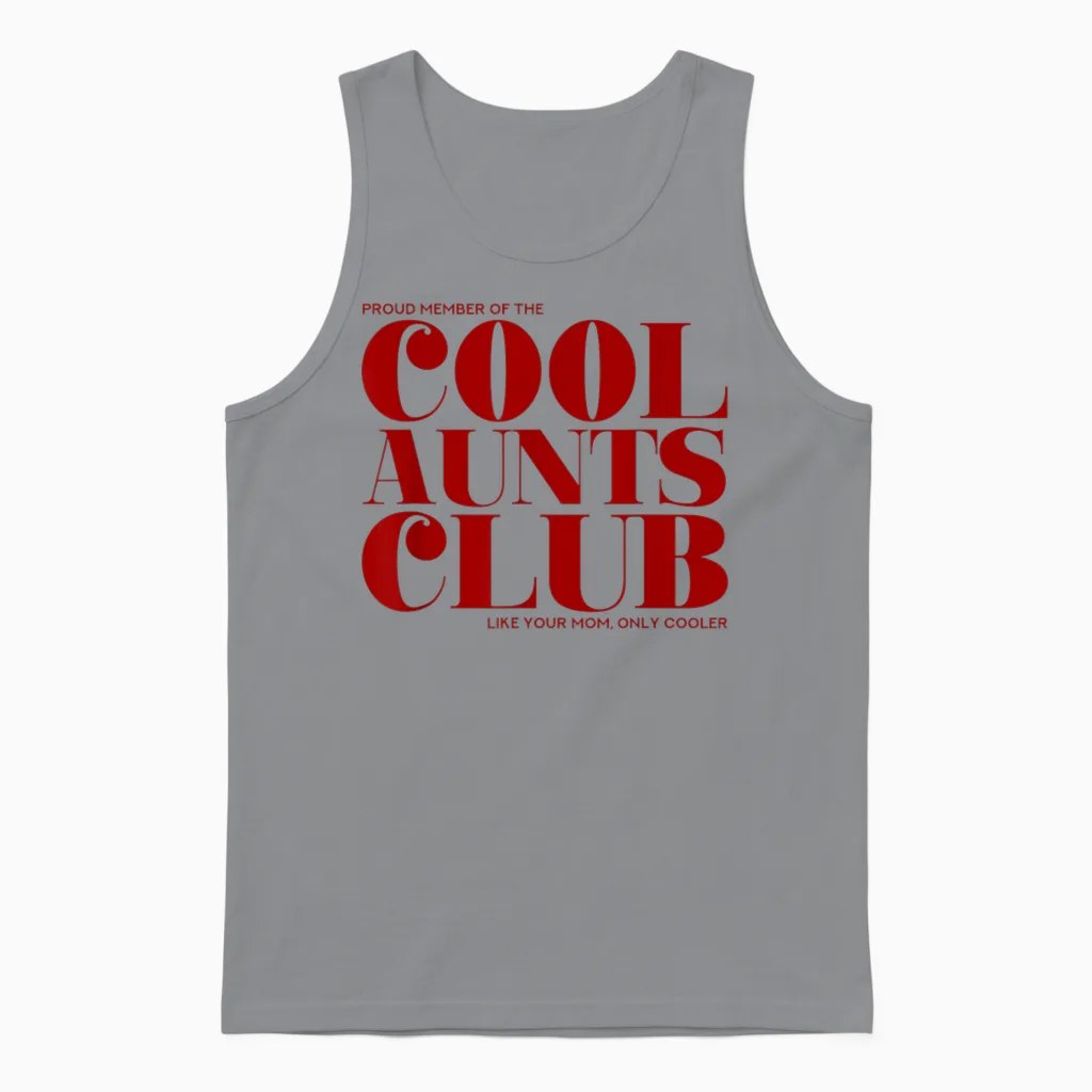 Cool Aunts Club T-Shirt with German Text "wie Deine Mutter, Nur Cooler (beste Tante") Unisex Tank Top in Sport Grey