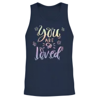 You Are So Loved Unisex Tank Top - Navy – 2