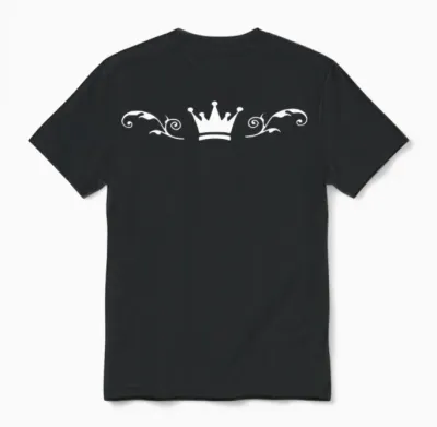Crown White Unisex T-Shirt - Black