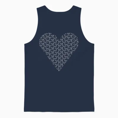 Herz Mit Fuck You Schriftzug - Provokatives Statement Unisex Tank Top - Navy