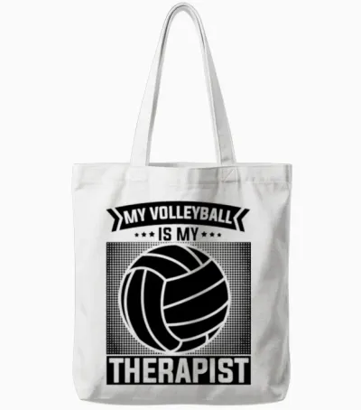 Volleyball Players Tote Bags - White