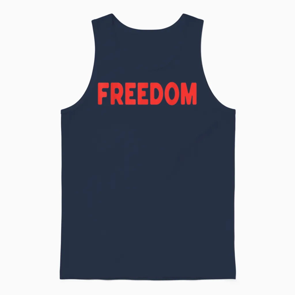I Love the Taste of Freedom - Couples Matching 4th of July Unisex Tank Top in Navy