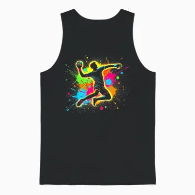 Handball & Handball Graphic | for Men, Boys & Teens Unisex Tank Top - Black