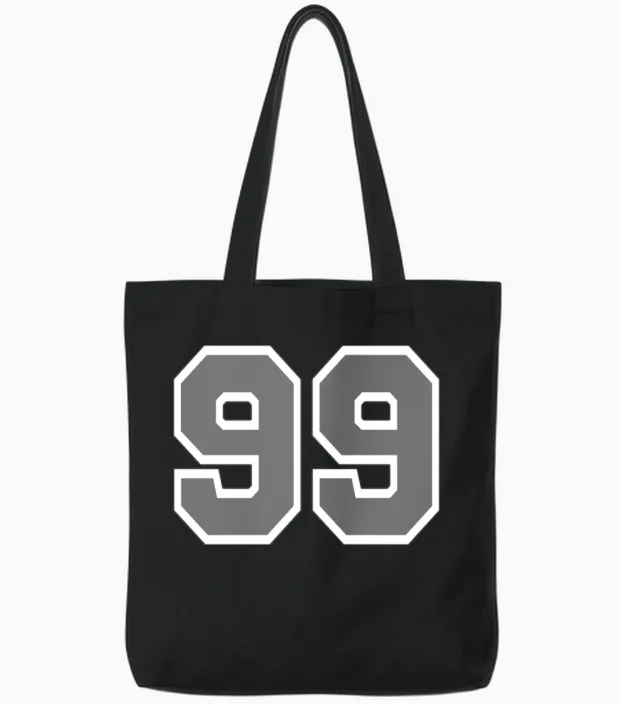 Number 99 Tote Bags in Black