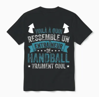 Funny Coach a Handball Coach Really Cool T-Shirt, Black, S Unisex T-Shirt - Black