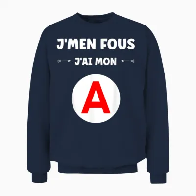 Jeune Humour Licence De Conduire Je M'en Fous J'ai Mon A Unisex Sweatshirt - Navy