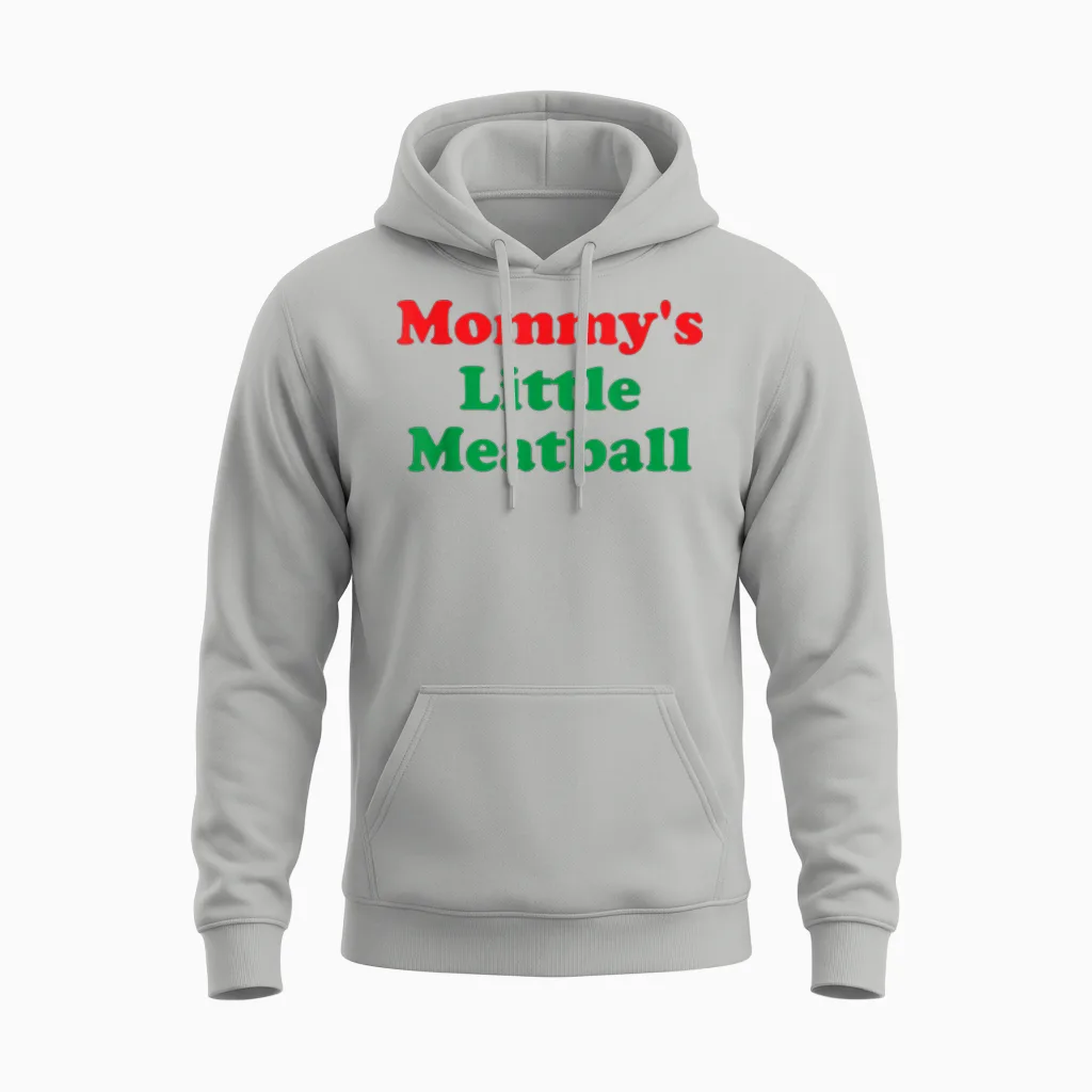 Mommy's Little Meatball: Funny Italian I'm a Little Meatball Unisex Hoodie in Ash