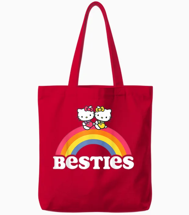 Hello Kitty and Mimmy Besties Tote Bags in Red