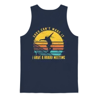 Skateboarder Retro Vintage Skateboarding Unisex Tank Top - Navy – 1