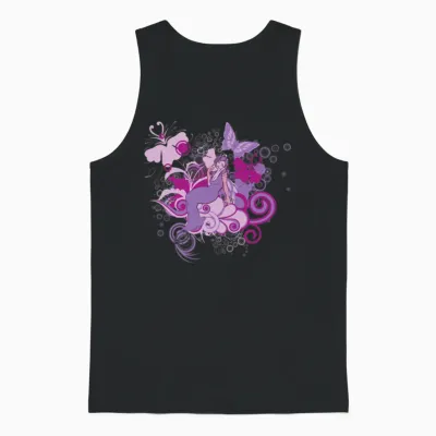 Retro Lady Copy Unisex Tank Top - Black
