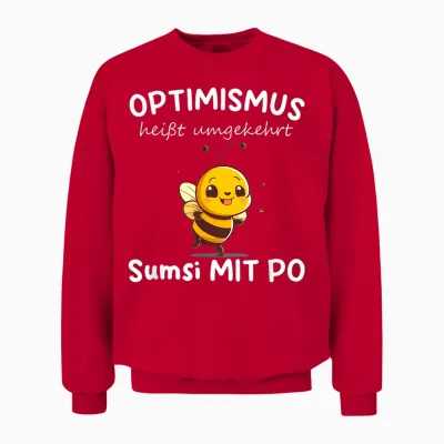 Funny Sumsi Mit Po Optimism Bees Beekeepers Honey T-Shirt, Black Unisex Sweatshirt - Red