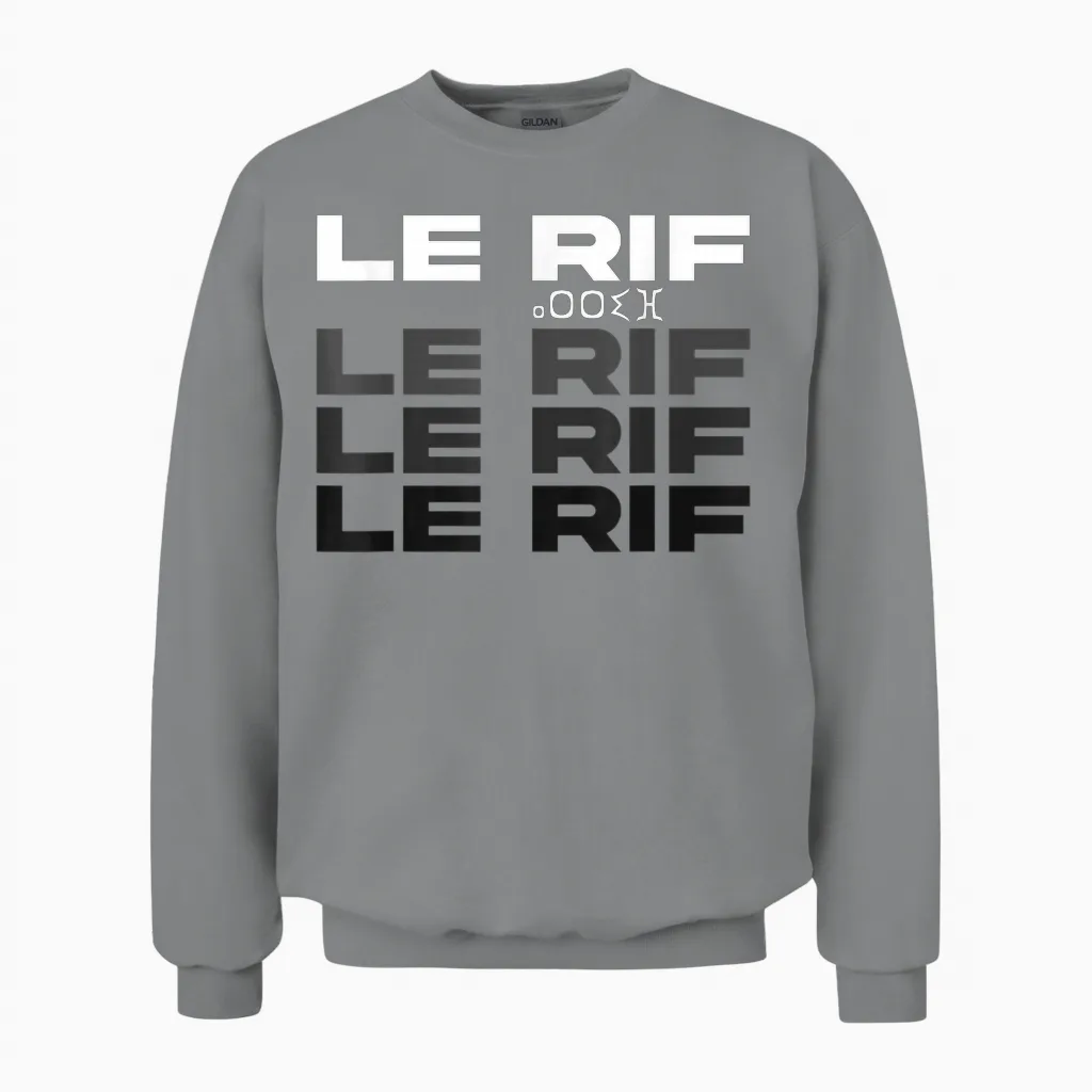 Le Rif Du Maroc T-Shirt, Black, S Unisex Sweatshirt in Sport Grey