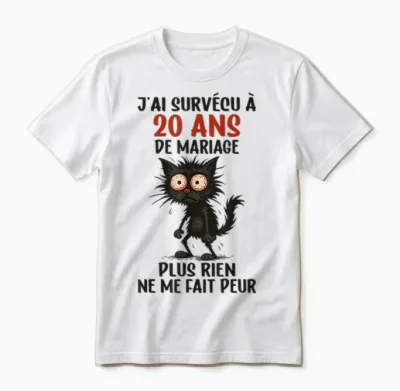 20 Ans Mariage - Anniversaire De Mariage 20 Ans Unisex T-Shirt - White