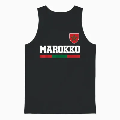 Marokko Geschenk Flagge Morocco Marokkaner Berber Nafri Unisex Tank Top - Black